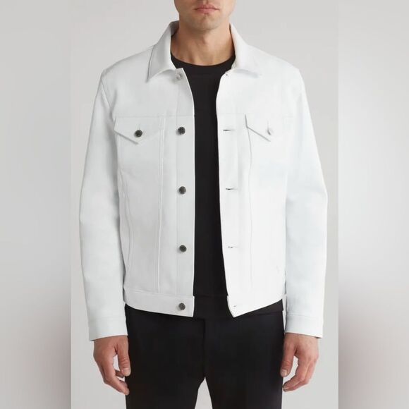 Monfrère Dean Leather Trucker Jacket size S - Picture 2 of 16